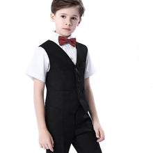 Load image into Gallery viewer, Children Dress Wedding Suit Vest Sets Flower Boys Vest Piano Performance Party Host Costume Kids Vest Shirts Pants Bowtie Outfit