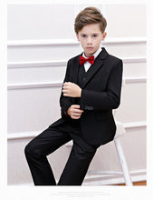 Load image into Gallery viewer, Formal Striped Boys Suit Jacket+Shirt+Pants+Vest