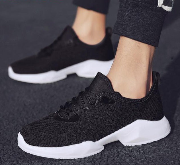 Casual Shoes Solid Mesh Breathable Walking Sneakers