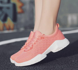 Casual Shoes Solid Mesh Breathable Walking Sneakers