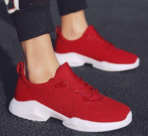 Casual Shoes Solid Mesh Breathable Walking Sneakers