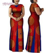 Load image into Gallery viewer, Women African Clothing Bazin Riche Robe Africaine Dress