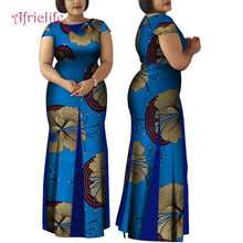 Load image into Gallery viewer, Women African Clothing Bazin Riche Robe Africaine Dress