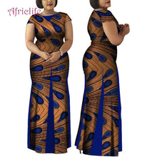 Load image into Gallery viewer, Women African Clothing Bazin Riche Robe Africaine Dress