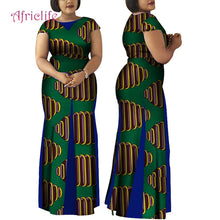 Load image into Gallery viewer, Women African Clothing Bazin Riche Robe Africaine Dress