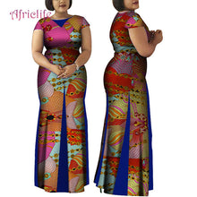 Load image into Gallery viewer, Women African Clothing Bazin Riche Robe Africaine Dress