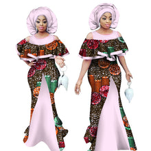 Load image into Gallery viewer, African Maxi Dress for Women Sleeveless Print Mermaid Dresses