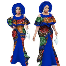 Load image into Gallery viewer, African Maxi Dress for Women Sleeveless Print Mermaid Dresses