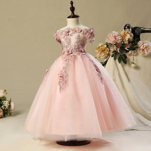 Shoulderless first communion dresses for girls