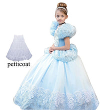 Load image into Gallery viewer, cinderella  Blue Queen Princess Dress up  Christmas Party Sequined Cosplay