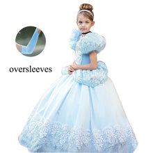 Load image into Gallery viewer, cinderella  Blue Queen Princess Dress up  Christmas Party Sequined Cosplay