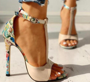 Printing Zapatos Red Fashion Summer Sexy Exquisite 10cm High Heels Ladies Increased Stiletto Super High Heel  Womens Pumps