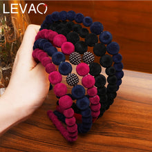 Load image into Gallery viewer, LEVAO 2019 New Velvet Pearl Headband Beads Hairband for Women Elegant Beaded Hair Bands