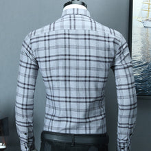 Load image into Gallery viewer, new Excellent Quality Turndown collar Long sleeve brushed Fabric comfortable slim fit business men casual plaid checked shirts