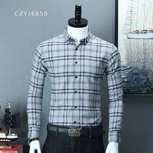 Load image into Gallery viewer, new Excellent Quality Turndown collar Long sleeve brushed Fabric comfortable slim fit business men casual plaid checked shirts