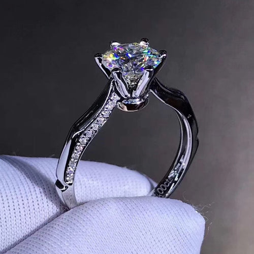 925 sterling silver ring 1ct 2ct 3ct Special Design Moissanite ring Wedding Diamond jewelry Party Anniversary Ring For Women