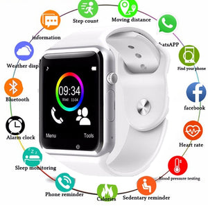 A1 Smart Watch Clock Sync Notifier watch Support SIM TF Card Camera