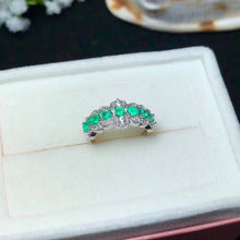 Load image into Gallery viewer, Natural emerald ring, shop promotion specials, natural gemstone from the mining area, 925 silver