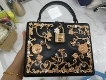 Load image into Gallery viewer, PU Embroidery Red Rose Flower Beaded Fashion Women Shoulder Handbags