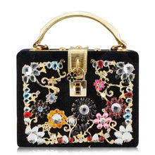 Load image into Gallery viewer, PU Embroidery Red Rose Flower Beaded Fashion Women Shoulder Handbags