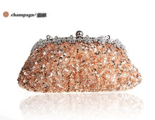 Load image into Gallery viewer, New Design Red Clutch Stylish Beaded Sequined Bride Party Purse Makeup Bag