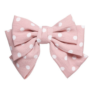 Haimeikang Big Hair Bow Ties Hair Clips Satin Two Layer Butterfly Bow Hairpin Girl Hair Accessories