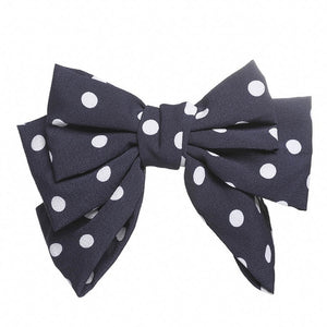 Haimeikang Big Hair Bow Ties Hair Clips Satin Two Layer Butterfly Bow Hairpin Girl Hair Accessories