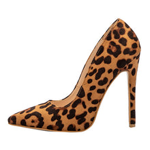 Load image into Gallery viewer, LALA IKAI High Heels Leopard Shoes Women Pumps Office Lady Pointed Toe Flock Sexy 12 cm Wedding Sapato Feminino 014C1722 -49