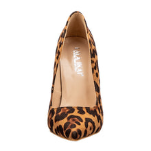 Load image into Gallery viewer, LALA IKAI High Heels Leopard Shoes Women Pumps Office Lady Pointed Toe Flock Sexy 12 cm Wedding Sapato Feminino 014C1722 -49
