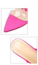 Load image into Gallery viewer, JINJOE Shoes Women Cross-tied Sandals Rome Heels Sexy pumps Stiletto Gladiator Fluorescent green pink Plus large size 43 Nylon