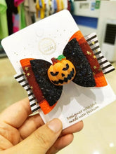 Load image into Gallery viewer, Thumbelina Halloween Party Bows Hairgrip Glitter Hair Bows with Clip Dance Party Bow Hair Clip Girls Hairpins Hair Accessories