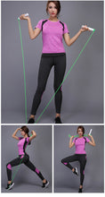 Load image into Gallery viewer, 2020 New Gymming Patchwork Tracksuit Crop Hooded Top Tanks And Leggings Sporting Skinny Clothing 2 Pieces Hollow Women Clothing