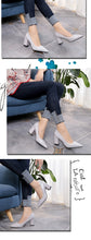 Load image into Gallery viewer, 2018 New Women Pumps Black High heels 7.5cm Lady Patent leather Thick with Autumn Pointed Single Shoes Female Sandals Big 33-43