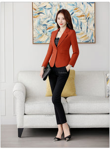 Lenshin High-quality Blazer Straight and Smooth Jacket Office Lady Style Coat Business Formal Wear Candy Color Heavy Tops