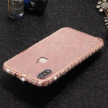 Load image into Gallery viewer, for iPhone 11 Pro Max Case Xs Max Xr X 10 8 7 6 Plus Luxury Bling Diamond Metal Bumper Glitter Stick Cover Girl Women Rhinestone