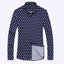 Load image into Gallery viewer, 2019 Spring New Men Polka Dot Printing Long Sleeve Shirt Fashion Male Dress Shirts Casual Formal Cotton Shirt