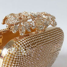 Load image into Gallery viewer, Unique Gold Rhinestone Evening bag Clutch Purse Party Bridal Prom