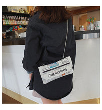 Load image into Gallery viewer, Newspapers modeling day clutch bags letter envelope bag casual shoulder bag purse evening bags with clothing wallet