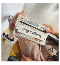 Load image into Gallery viewer, Newspapers modeling day clutch bags letter envelope bag casual shoulder bag purse evening bags with clothing wallet