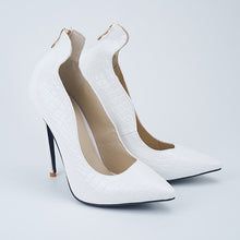 Load image into Gallery viewer, Women Summer High Heel Shoes 2019 New Fashion 12cm Solid Thin Heel Ladies Leather Shoes Business Pointed Toe Pumps Shoes Office