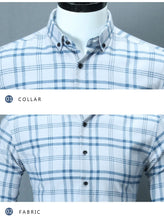 Load image into Gallery viewer, new Excellent Quality Turndown collar Long sleeve brushed Fabric comfortable slim fit business men casual plaid checked shirts