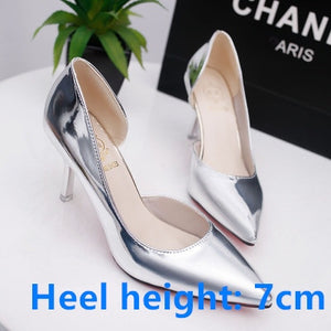Cresfimix femmes hauts talons women fashion silver pointed toe high heel shoes lady casual shoes office high heel pumps a5044