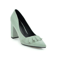 Load image into Gallery viewer, ESVEVA 2020 Women Pumps Shoes Sweet Style Women Shoes Pumps Fashion Square High Heels Size 34-43 Shallow Slip on Pointed Toe