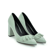 Load image into Gallery viewer, ESVEVA 2020 Women Pumps Shoes Sweet Style Women Shoes Pumps Fashion Square High Heels Size 34-43 Shallow Slip on Pointed Toe