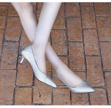 Load image into Gallery viewer, SDTRFT Spring Autumn Casual stilettos 5cm thin heels wedding shoes woman Pointed Toe Hollow out OL work pumps Plus:36-44 45