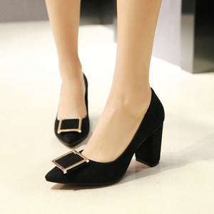 ZawsThia 2019 spring summer yellow red block high heels office career woman pumps shoes beautiful women dress stilettos shoes