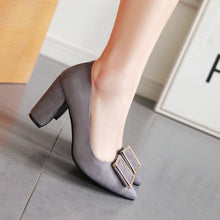 Load image into Gallery viewer, ZawsThia 2019 spring summer yellow red block high heels office career woman pumps shoes beautiful women dress stilettos shoes