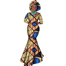 Load image into Gallery viewer, African Women Clothing Long Sleeve Dress Evening Sexy Dress Party Dresses Mermaid Dress Christmas Gift Plus Size 6XL BRW WY556