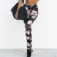 Load image into Gallery viewer, 2020 Sportings Suits Leggings For Women Floral Print High Elastic Fitness Two Pieces Top+Leggings Women Workout Leggings Suits