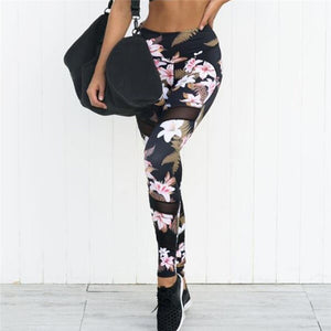 2020 Sportings Suits Leggings For Women Floral Print High Elastic Fitness Two Pieces Top+Leggings Women Workout Leggings Suits